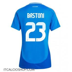 Italia Alessandro Bastoni #23 Prima Maglia Femmina Europei 2024 Manica Corta